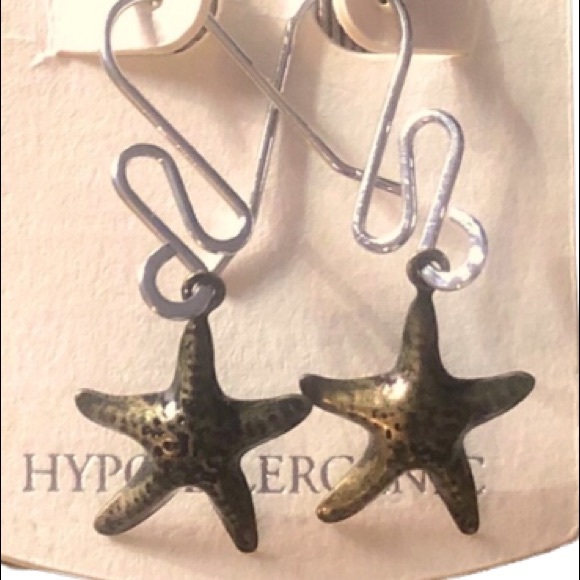 Jody Coyote Bronze Starfish drop earrings - Picture 2 of 4
